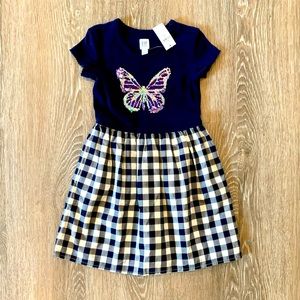 NEW Gap Girls Sequin Flip Butterfly Dress XS